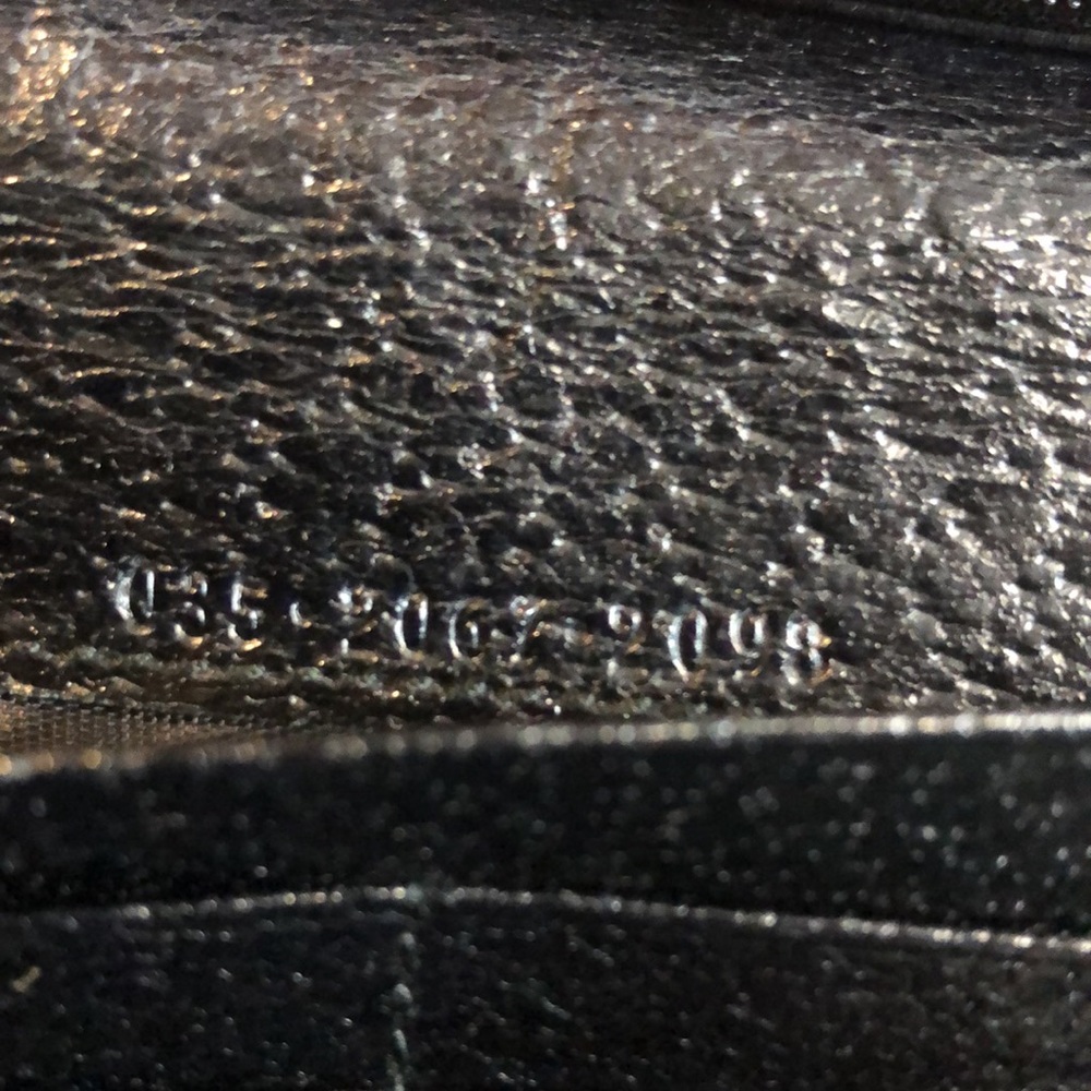 RARE GUCCI Black Lambskin Trifold Long Wallet with Silver G Clasp Vintage - Picture 14 of 17